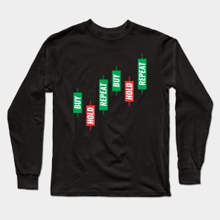 Buy Hold Repeat Candlestick Chart Long Sleeve T-Shirt